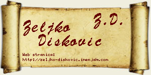 Željko Dišković vizit kartica